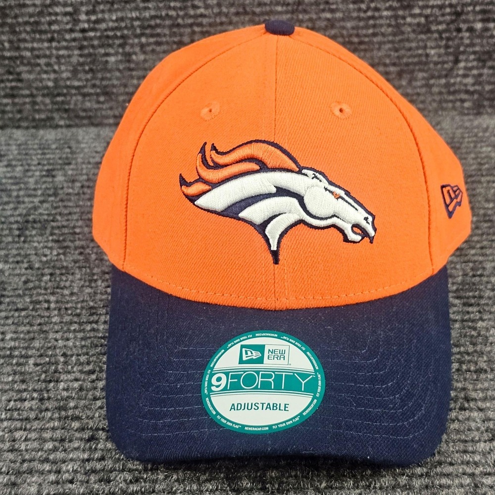 Denver Broncos Hat Mens One Size Orange Blue NFL Football New Era 9FORTY Cap